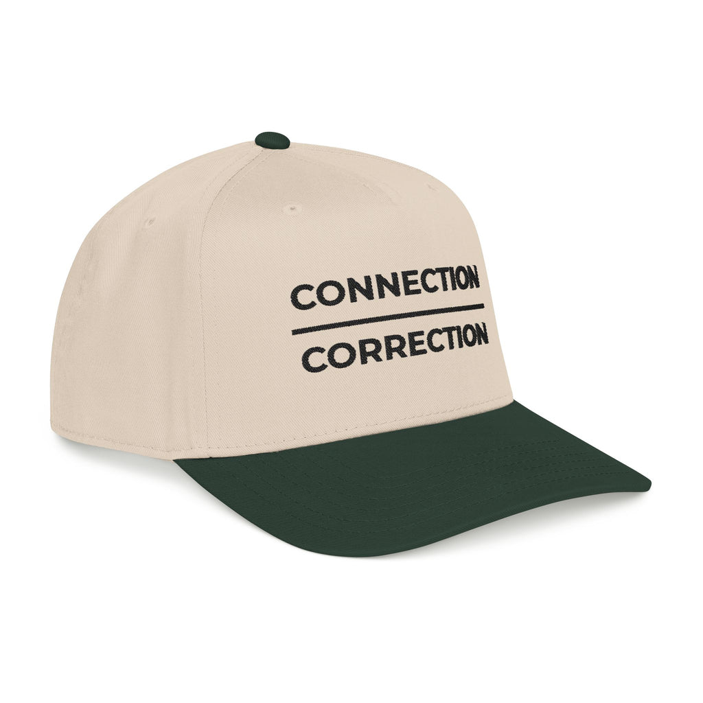 Connection over Correction Embroidered Snapback Cap