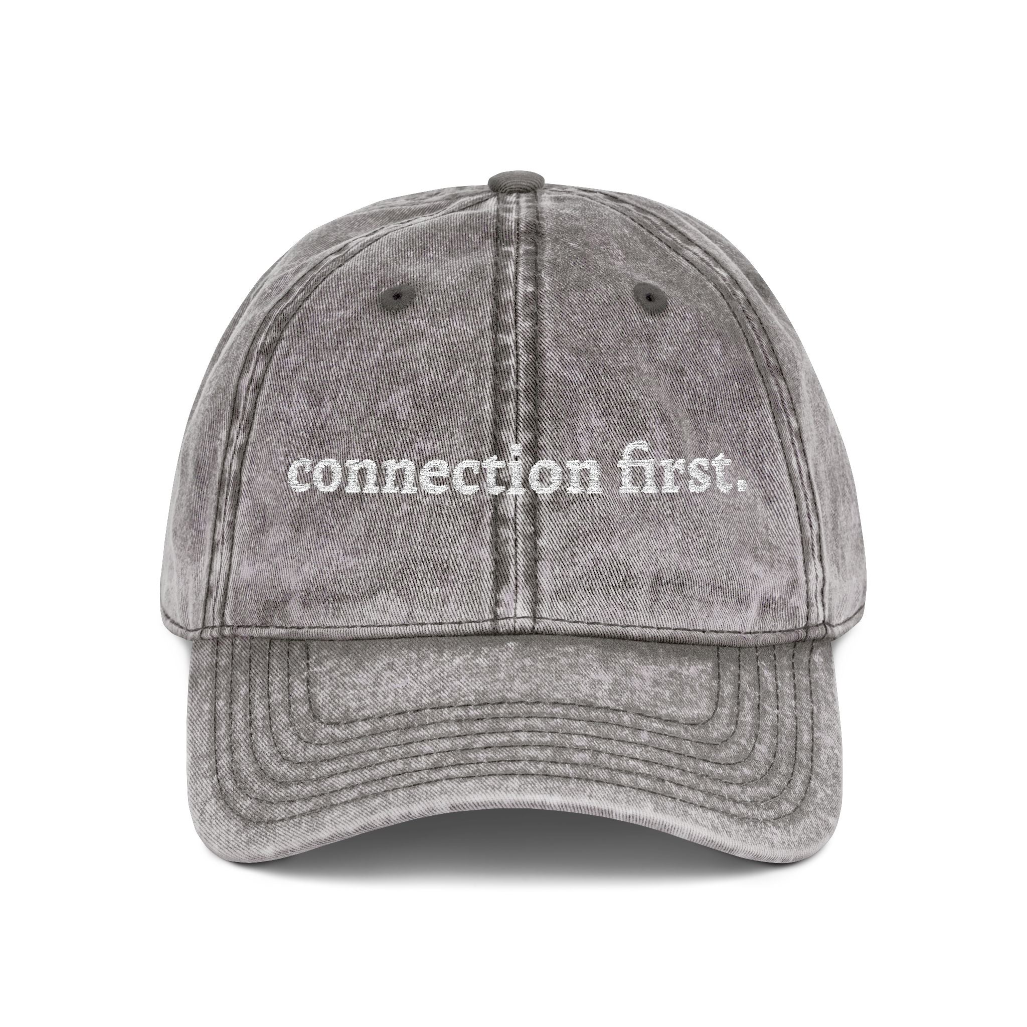 Embroidered Connection First Vintage Cap