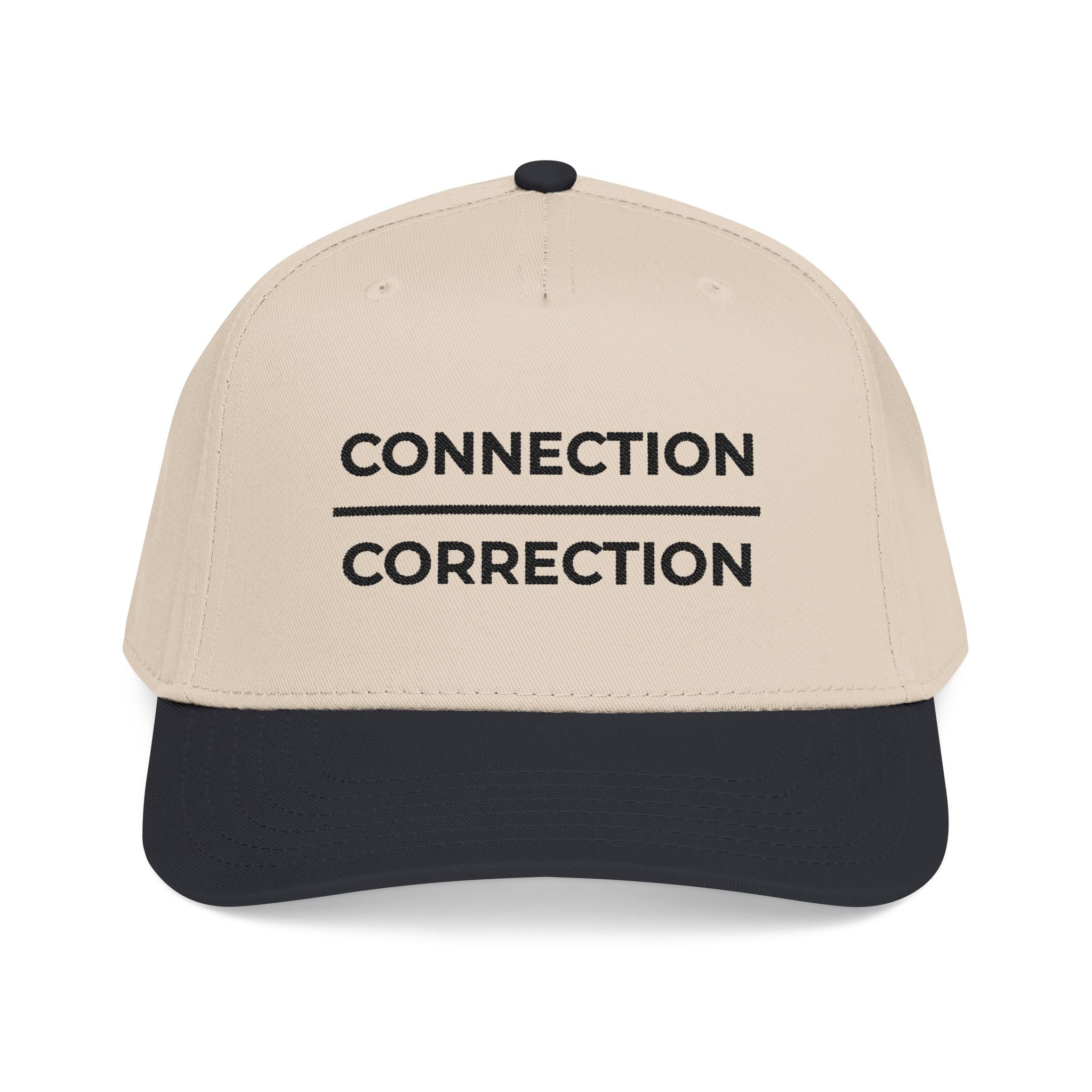 Connection over Correction Embroidered Snapback Cap