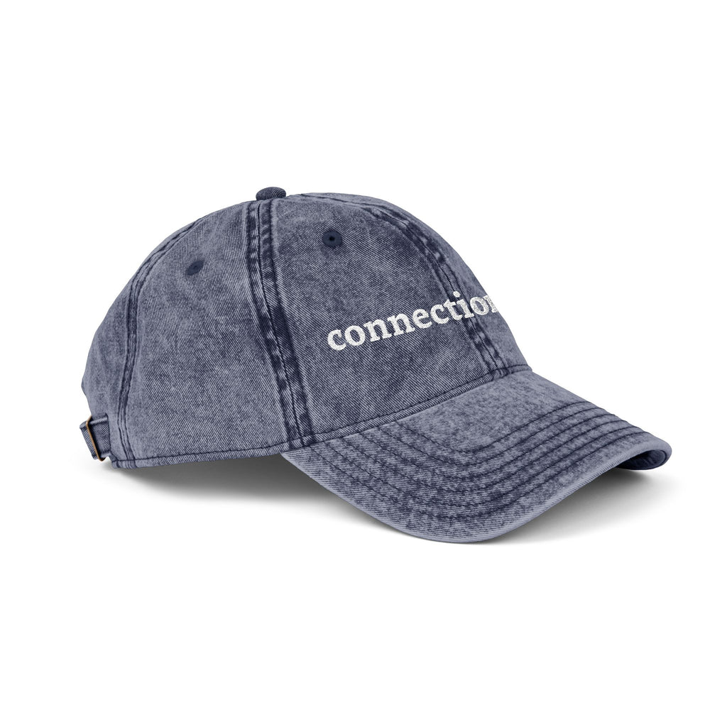 Embroidered Connection First Vintage Cap