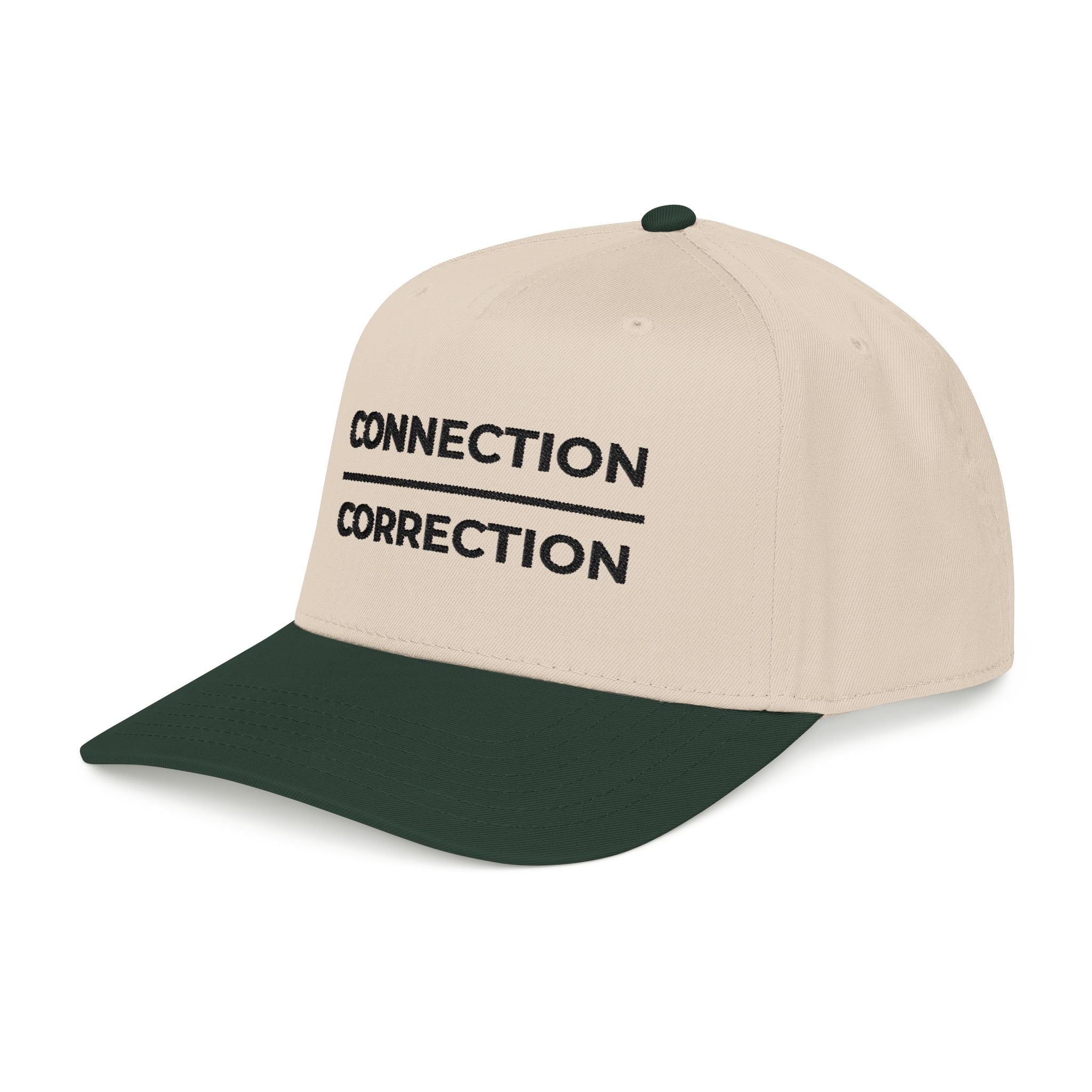 Connection over Correction Embroidered Snapback Cap