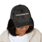 Embroidered Connection First Vintage Cap