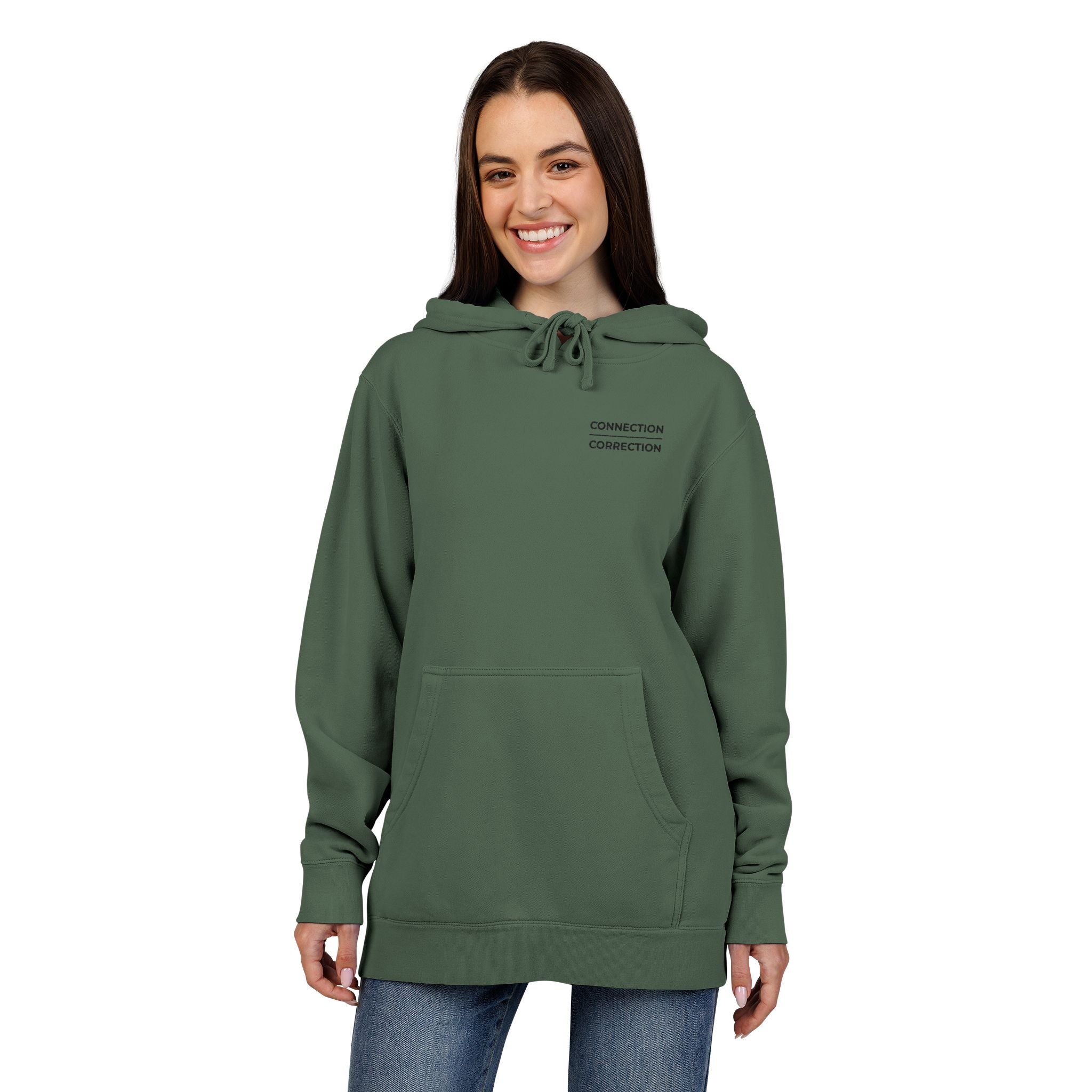Embroidered Connection Over Correction Hoodie