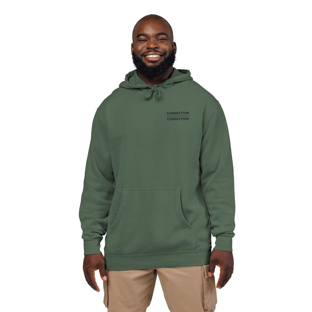 Embroidered Connection Over Correction Hoodie