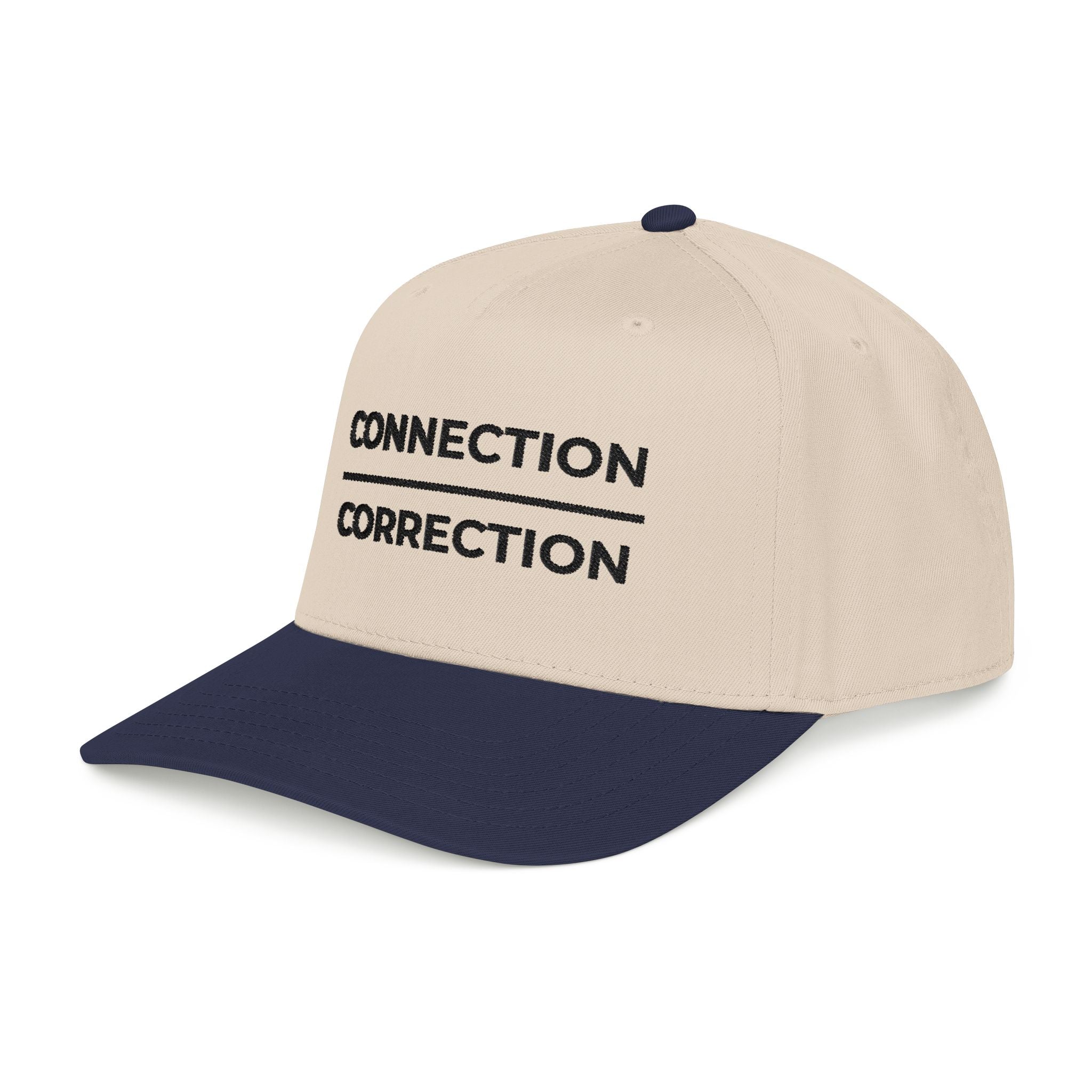 Connection over Correction Embroidered Snapback Cap