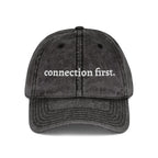 Embroidered Connection First Vintage Cap