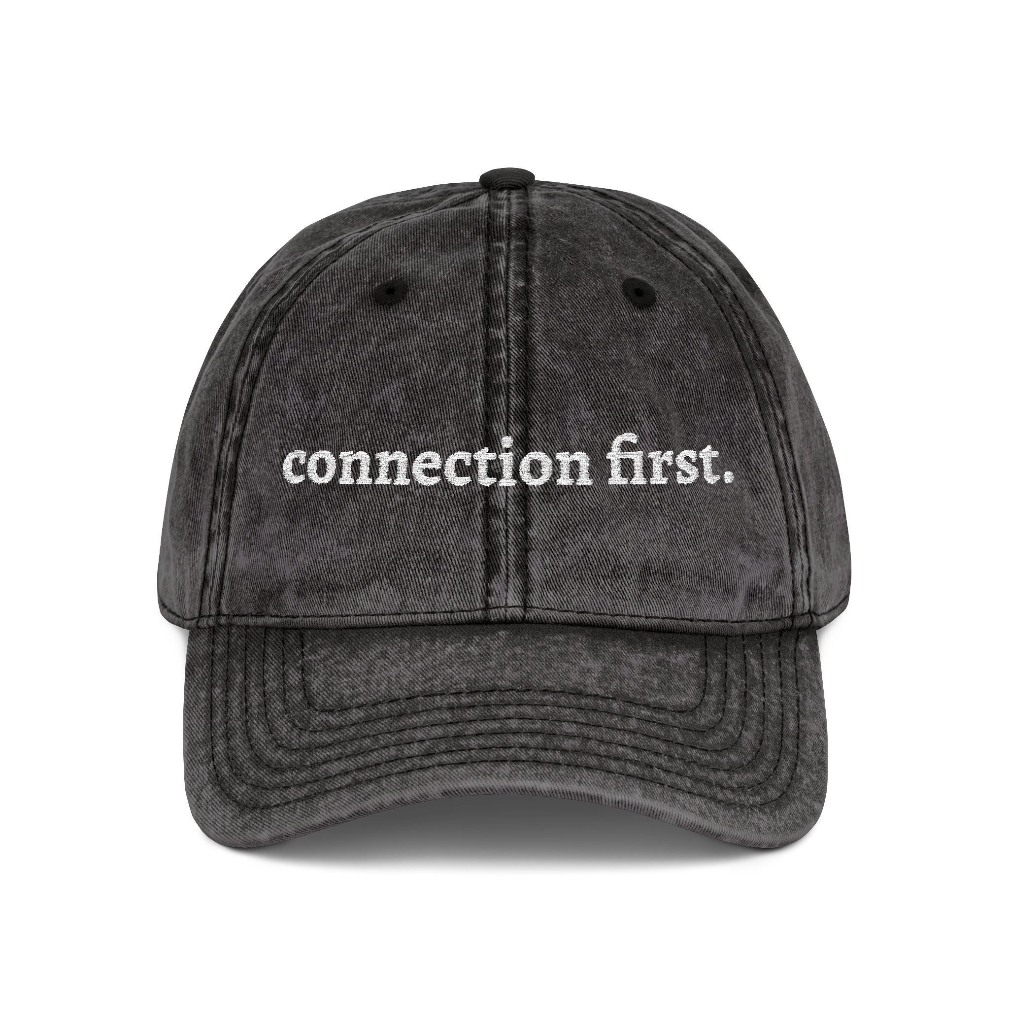 Embroidered Connection First Vintage Cap