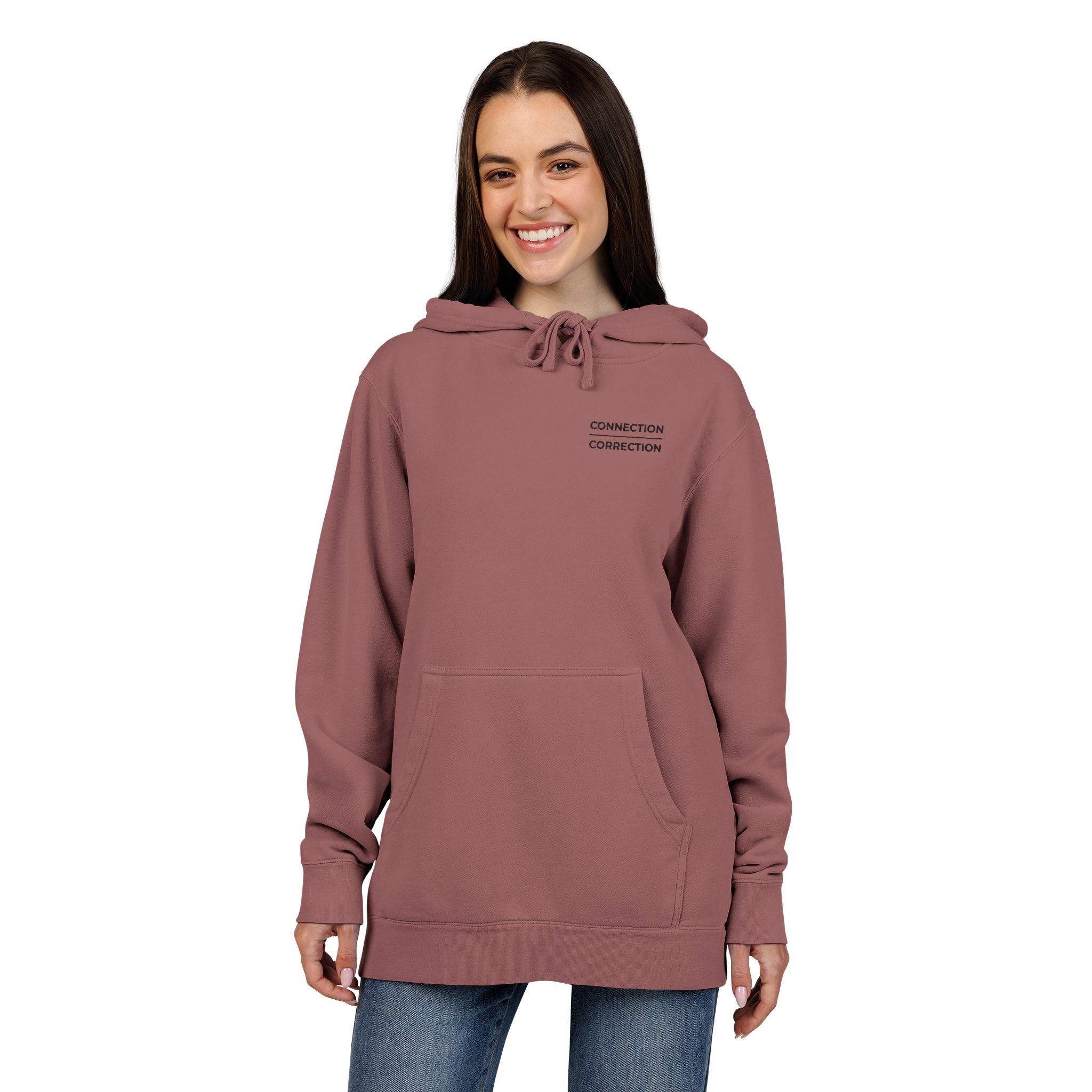 Embroidered Connection Over Correction Hoodie