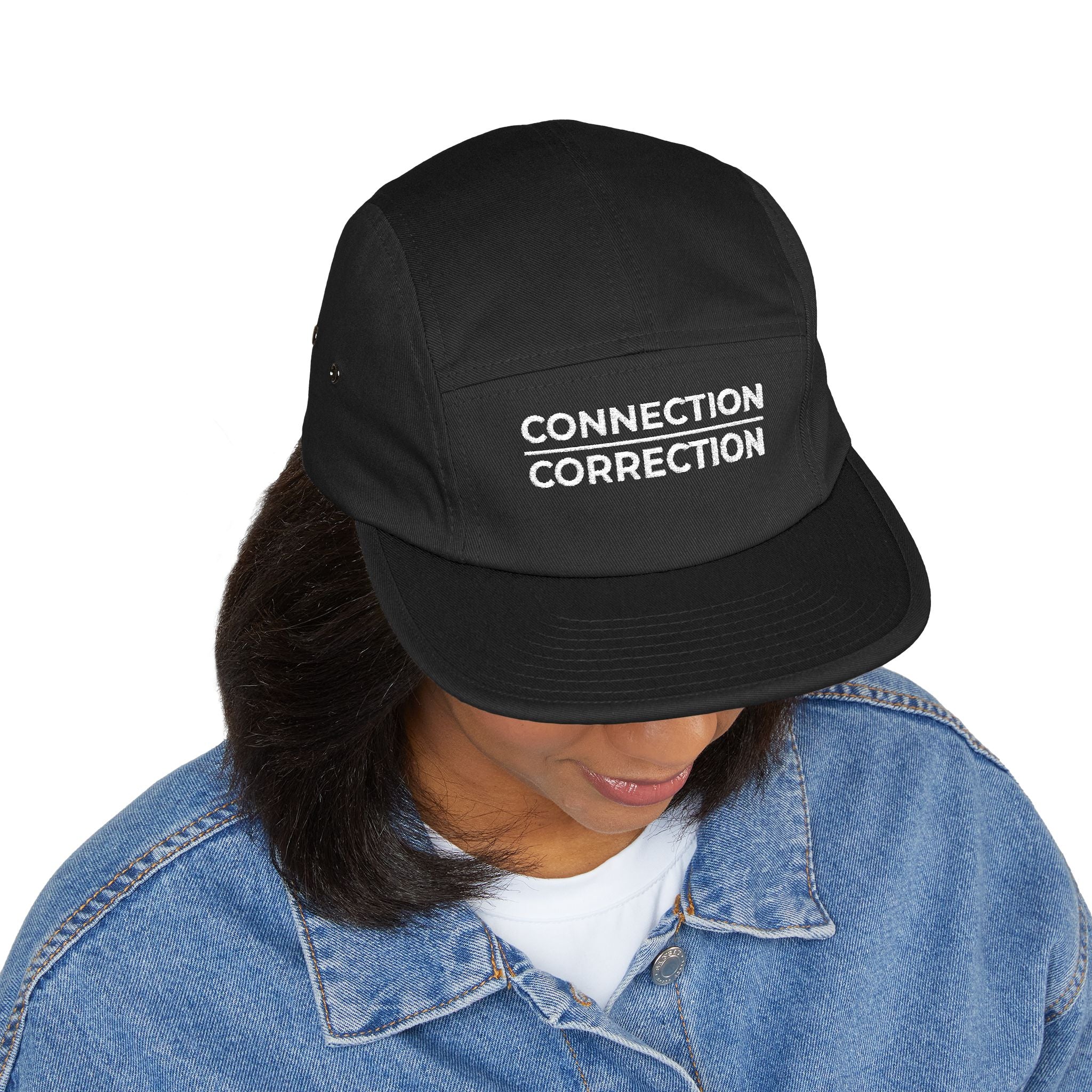 Connection Correction Embroidered 5-Panel Cap