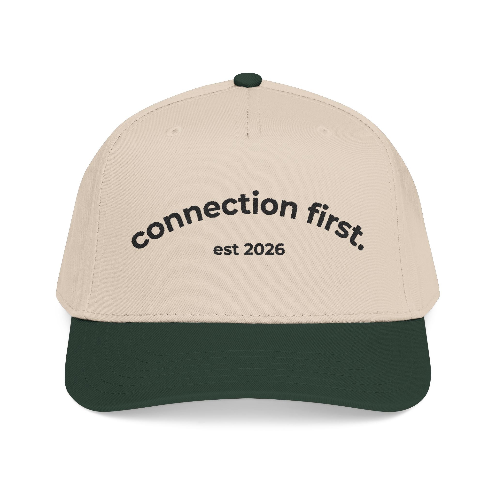 Connect First Embroidered Snapback Cap