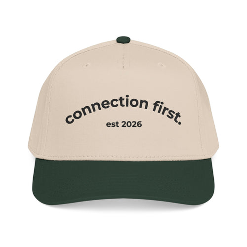 Connect First Embroidered Snapback Cap